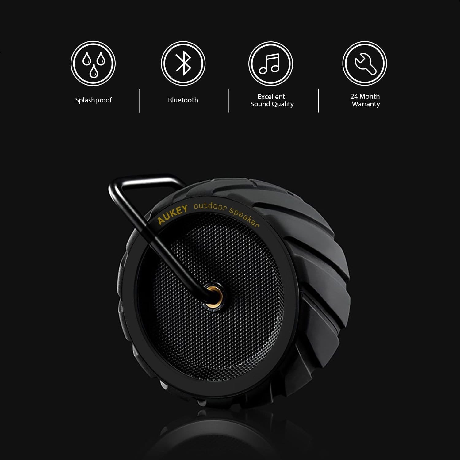 AUKEY SK-M4 Wireless Bluetooth Outdoor Wheel Speaker with Water & Shock Resistant - Aukey Malaysia Official Store