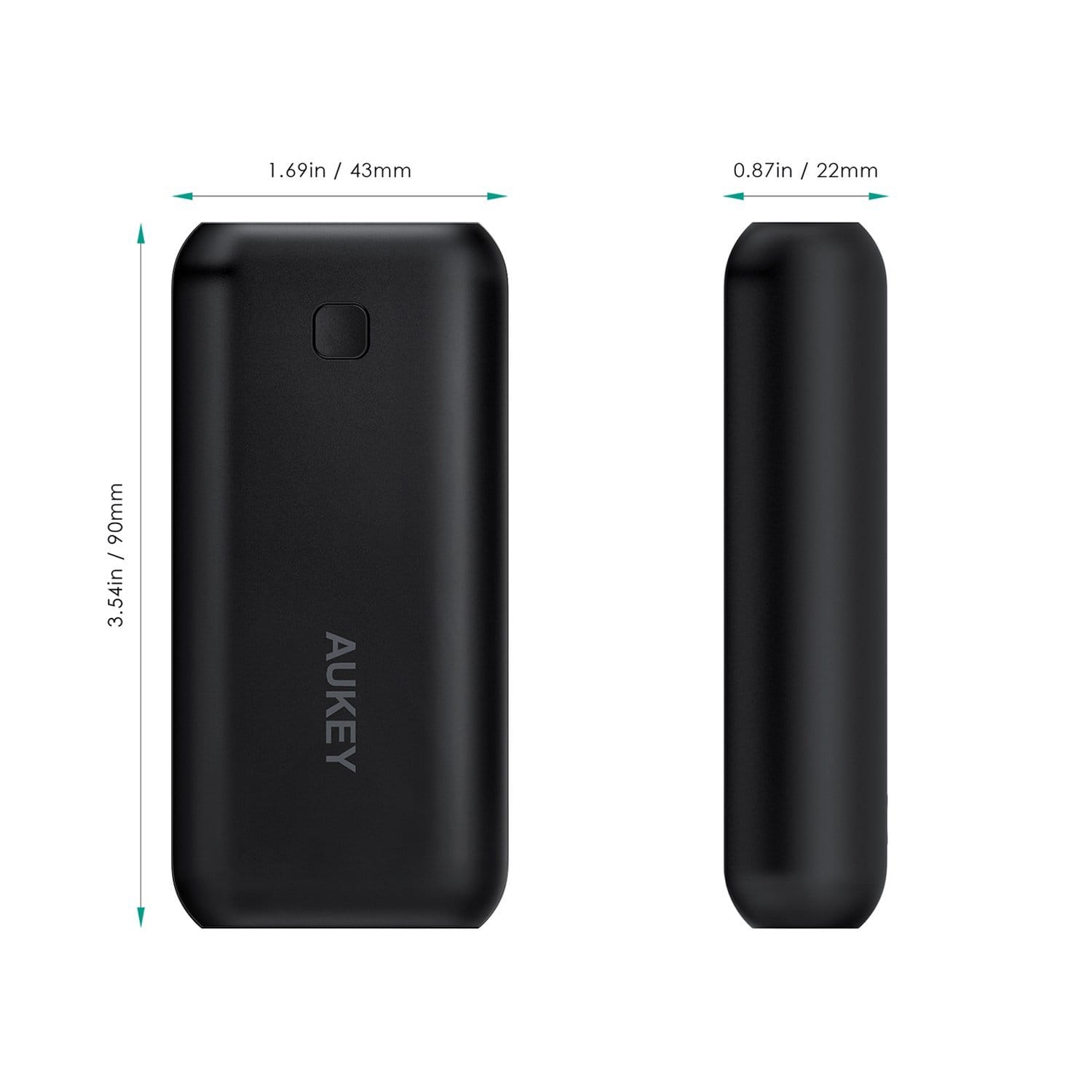 AUKEY PB-N41 5000mAh Mini Power Bank Portable Charger - Aukey Malaysia Official Store