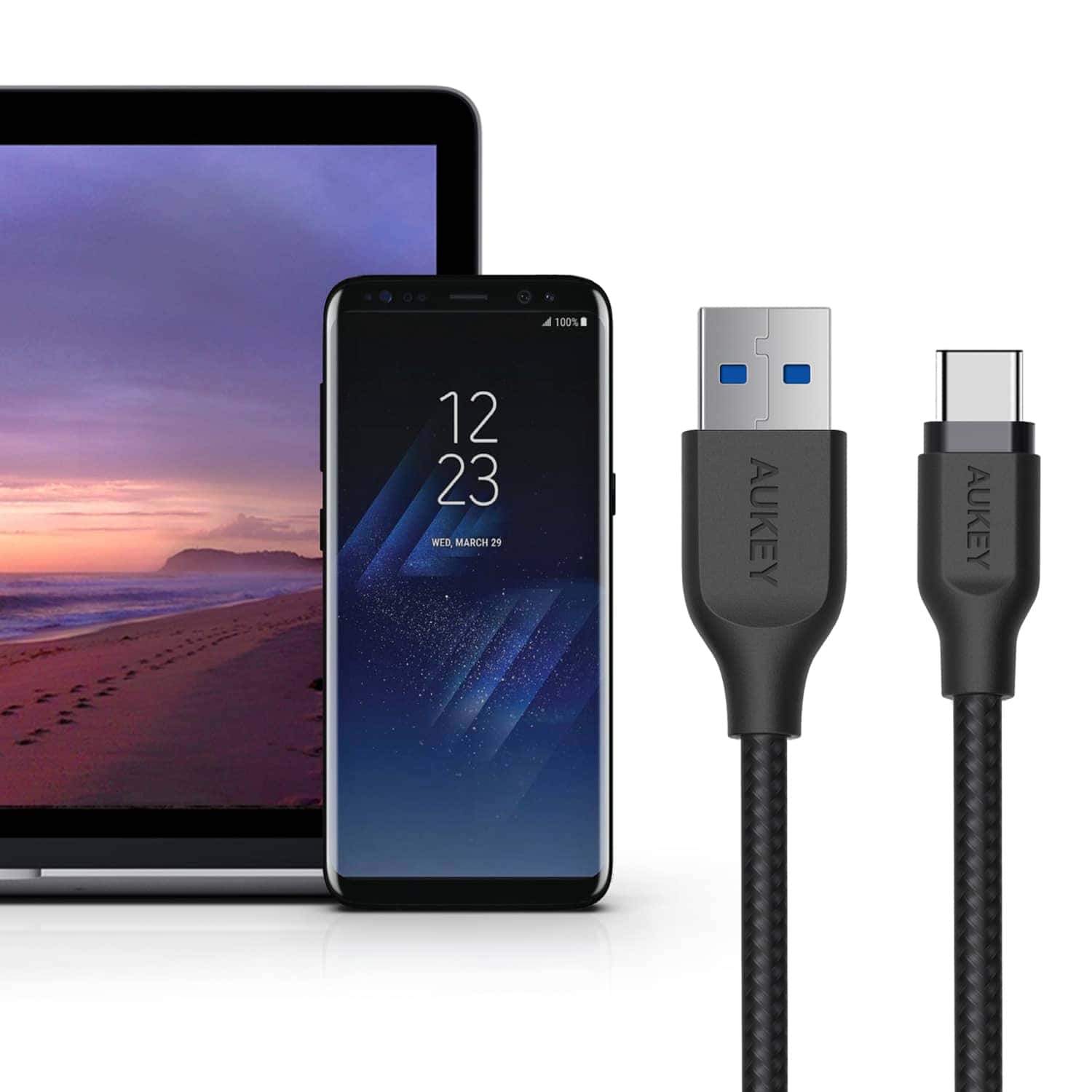 CB-AC1 Braided Nylon USB 3.1 USB A To USB C Cable 1.2 meter