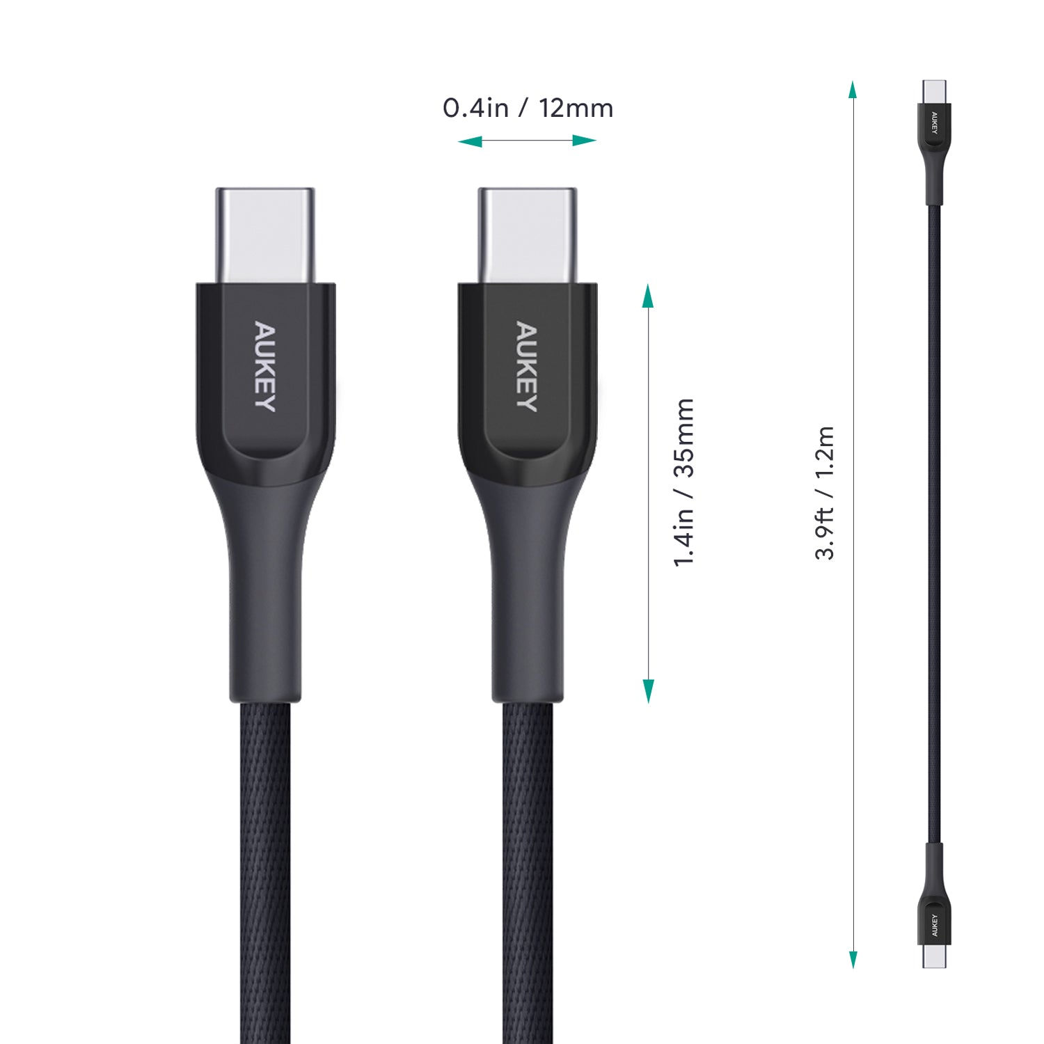 CB-AKC3 USB C To USB C 60W PD Quick Charge Kevlar Cable - 1.2M