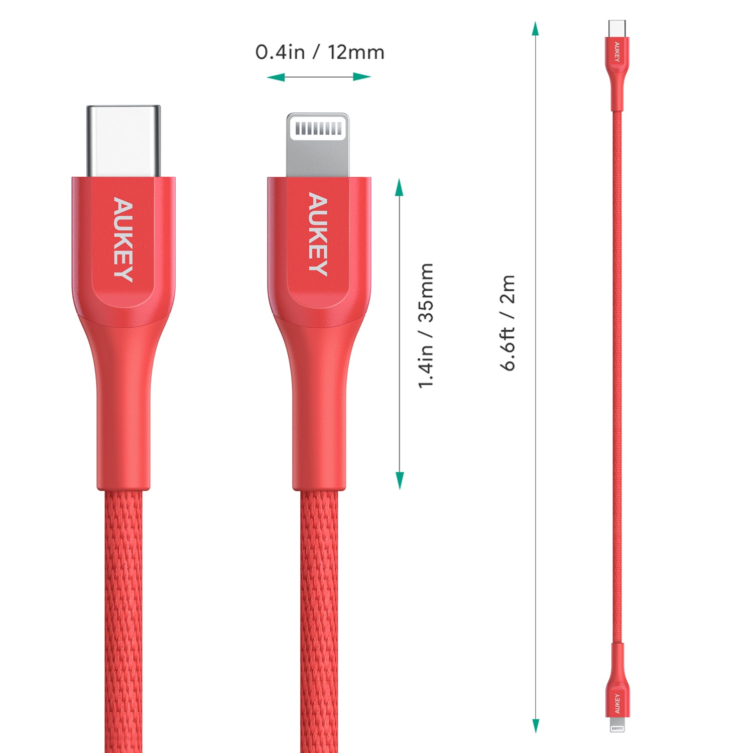 CB-AKL4 MFI 18W USB C To Lightning Kevlar Cable - 2 Meter