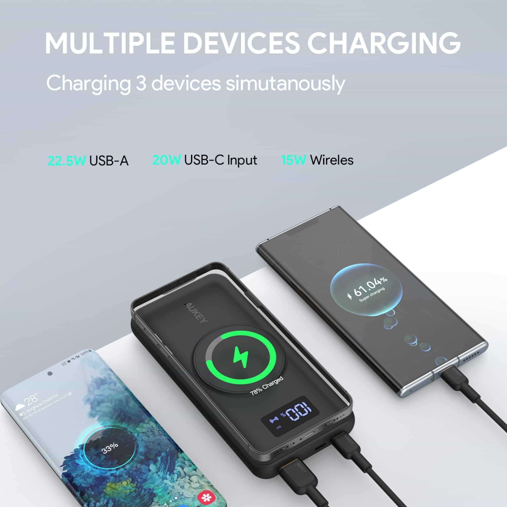 PB-WL02i MagAir 20W PD 10000mAh Magnetic Wireless Charging Power Bank