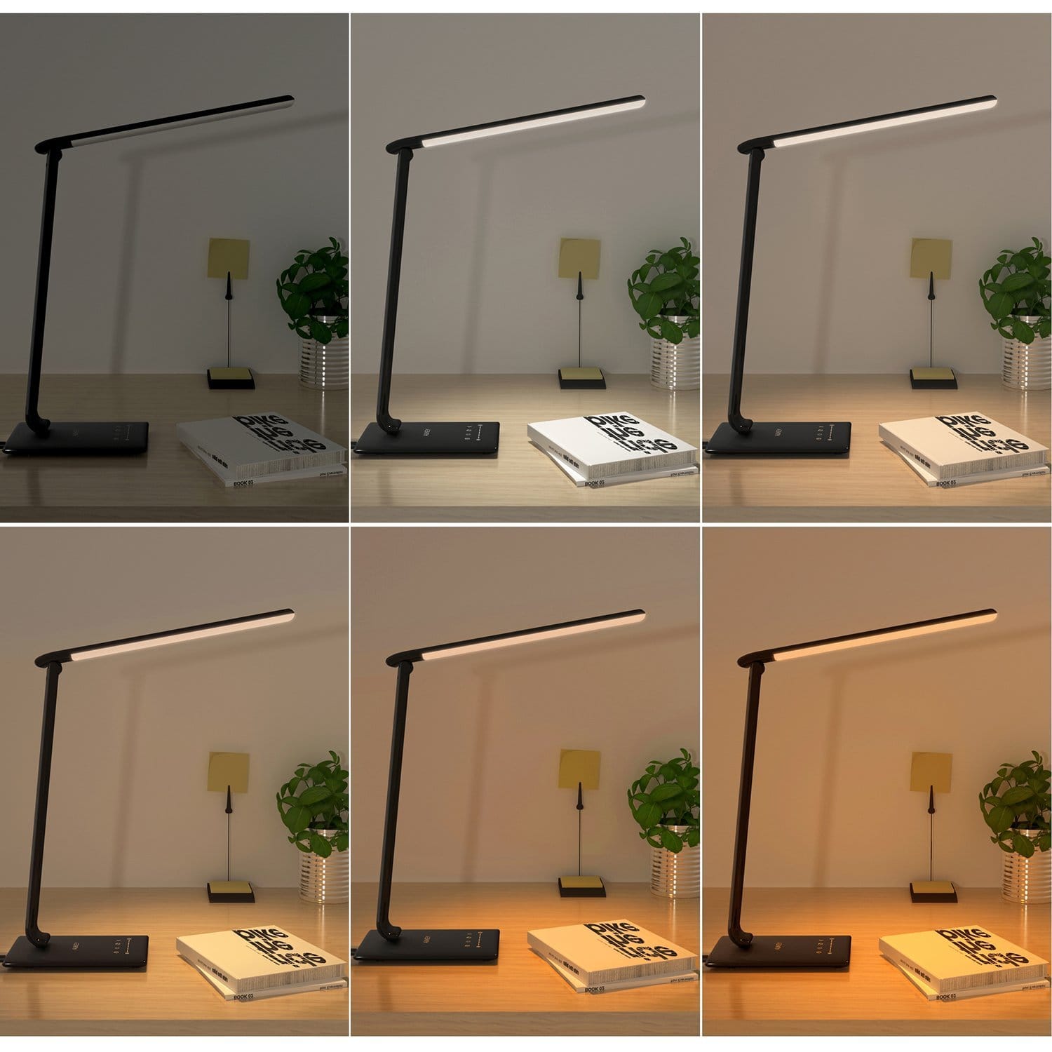 AUKEY LT-T10 Touch 12W 7 Level Dimmable LED Desk Lamp - Aukey Malaysia Official Store