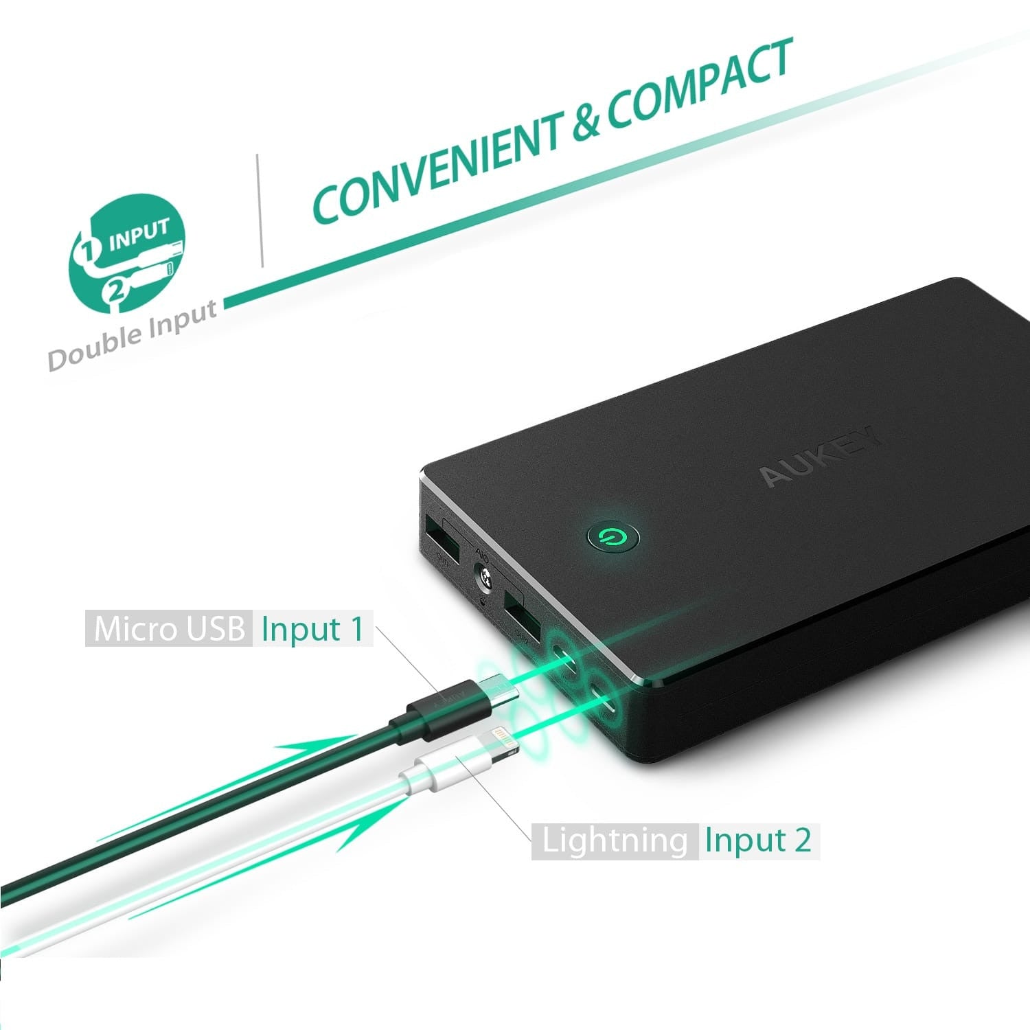 AUKEY PB-T5 20000mAh Qualcomm Quick Charger 2.0 Power Bank - Aukey Malaysia Official Store