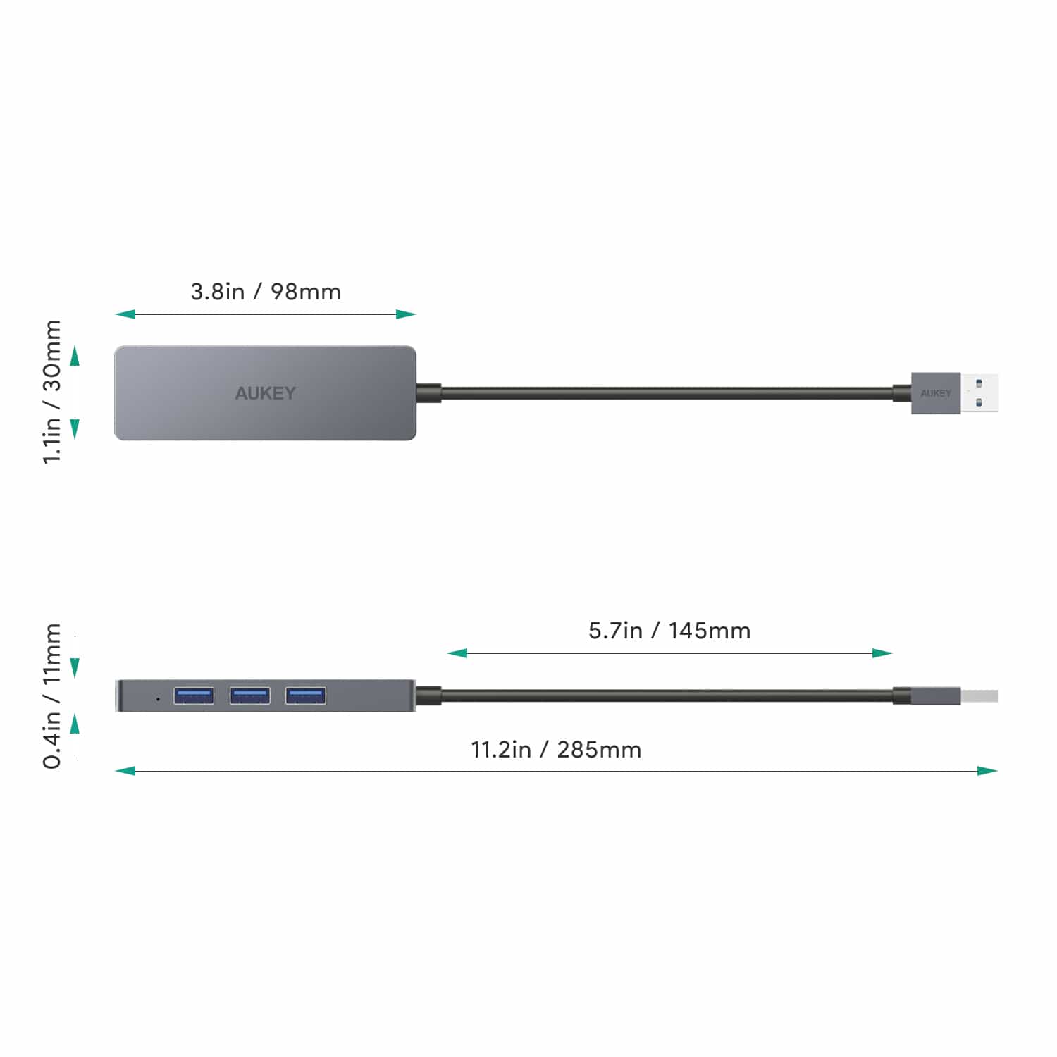 CB-H36 Aluminum Ultra Slim 4-Port USB 3.0 USB Hub