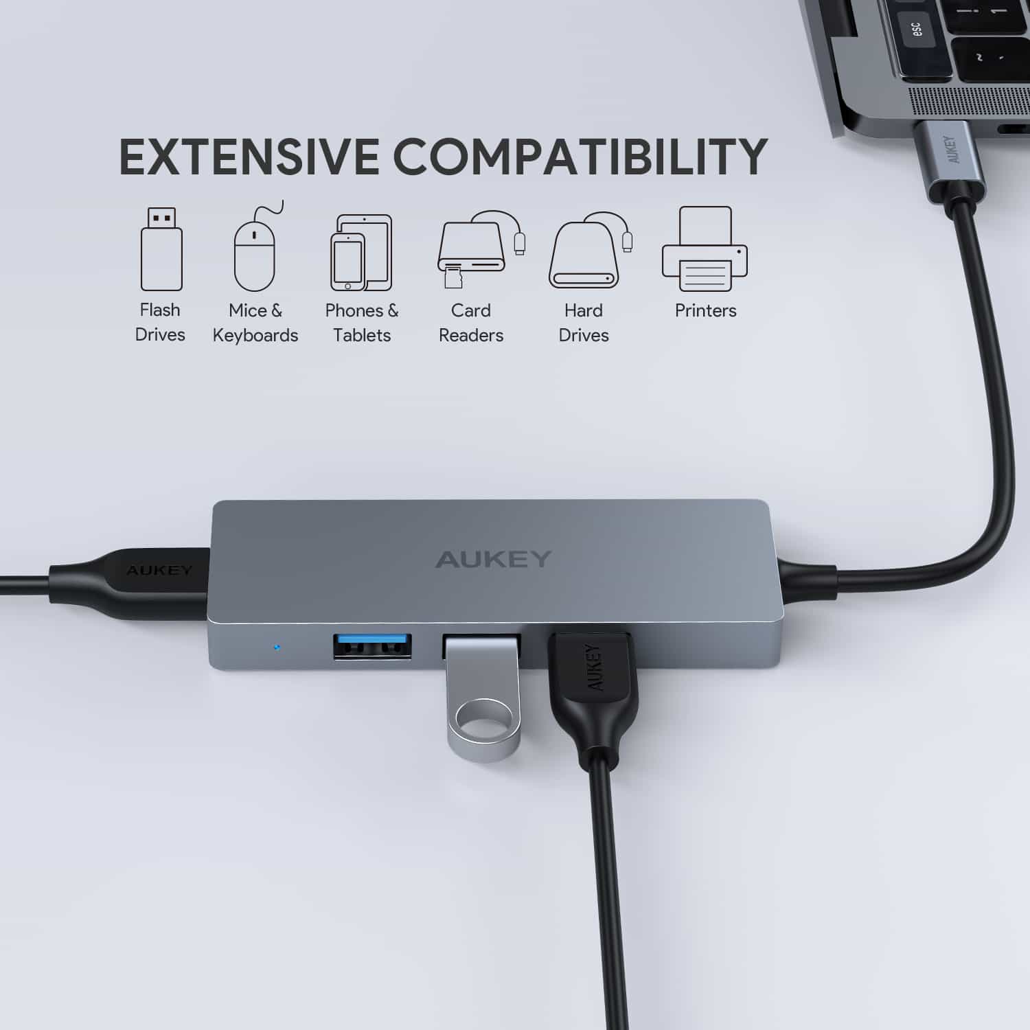 CB-C62 USB-C to 4-Port USB 3.0 Gen 1 Aluminum Hub