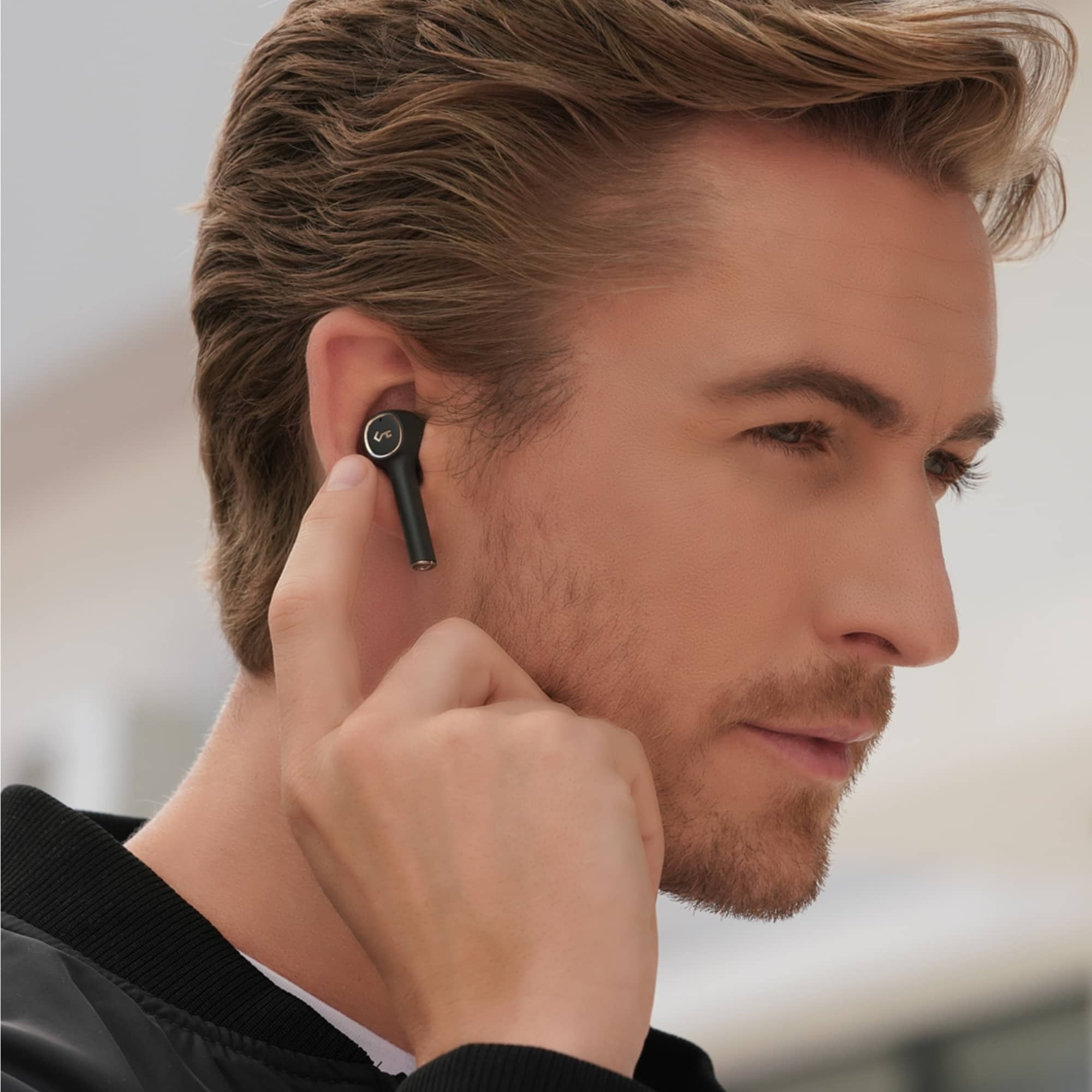 EP-T18NC Key Series Active Noise-Canceling BT 5.0 IPX5 True Wireless Earbuds with Touch Control & Qi Wireless Charging