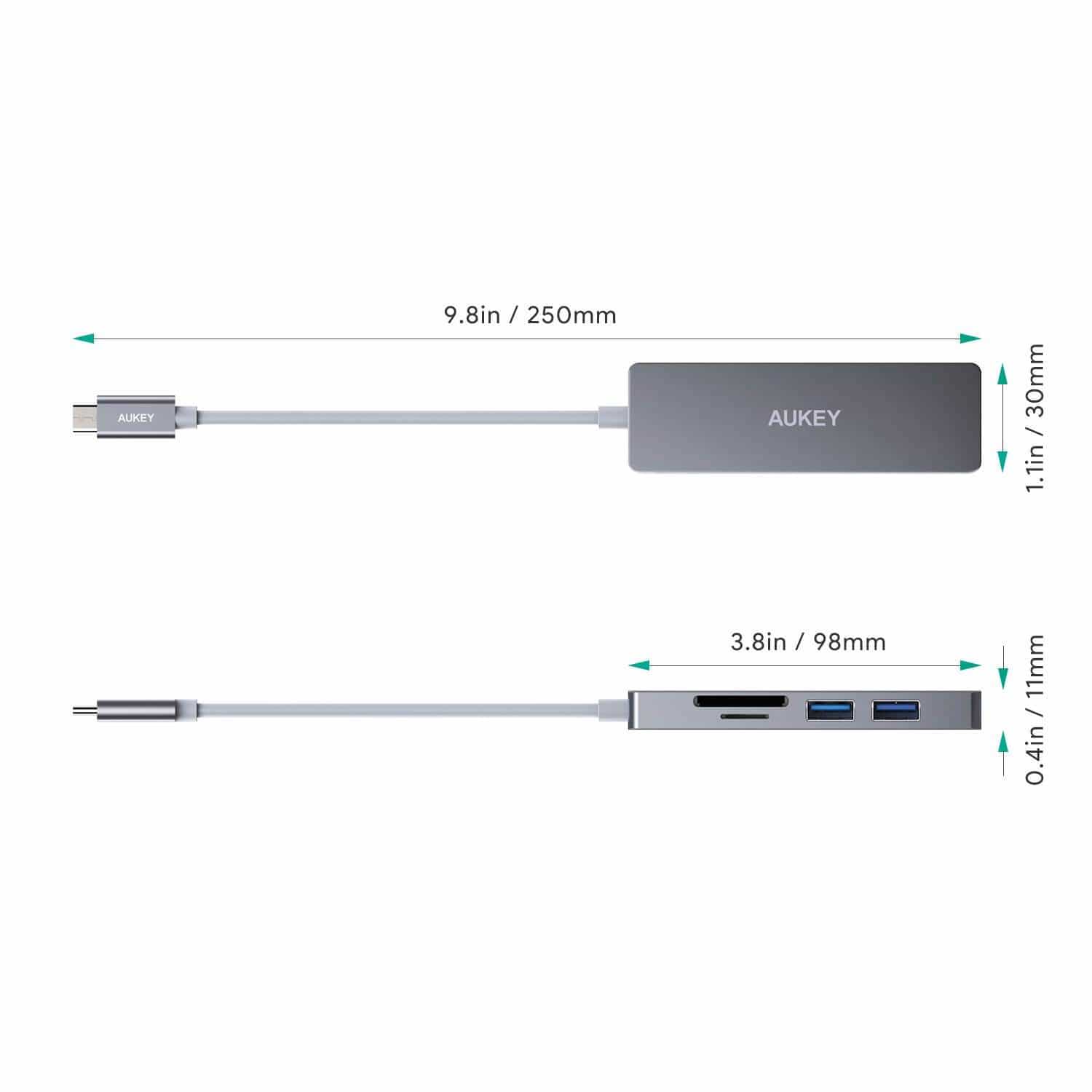 CB-C72 5 In 1 USB C Hub  with 4K HDMI Port & 2 USB 3.0 Ports & SD/TF Card Reader Slot USB C Adapter