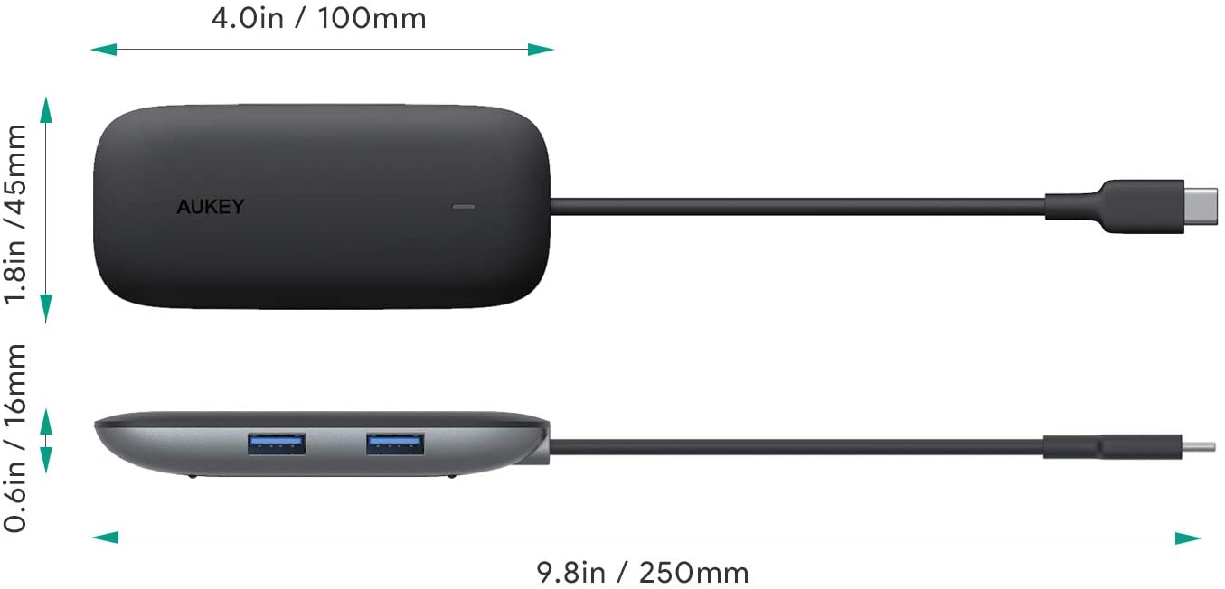 CB-C74 5 in 1 USB C Hub Ethernet Adapter with SD/TF Card Reader